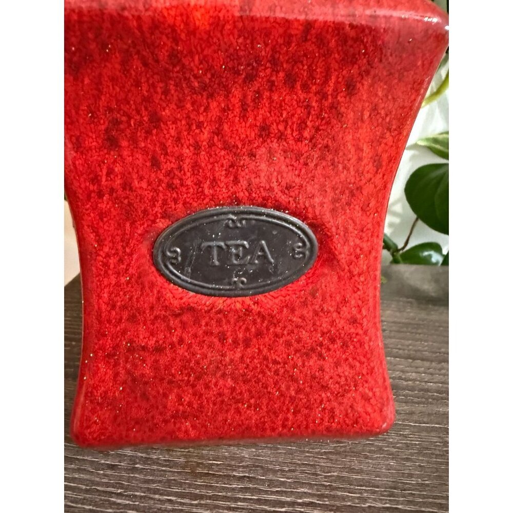 Jar TEA red vintage large jar - Picture 2 of 8